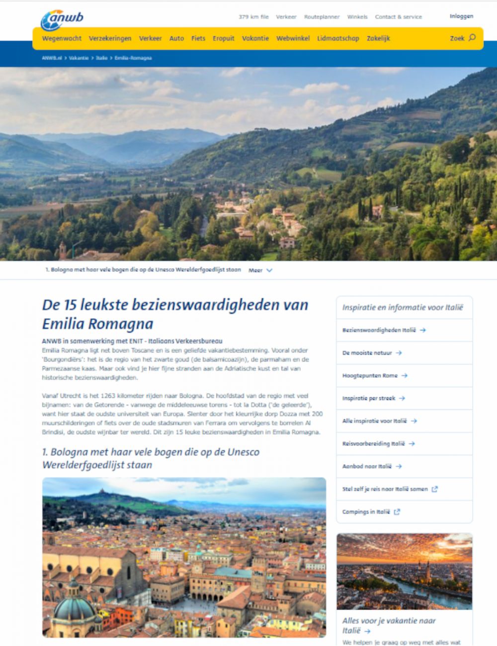 The 15 most beautiful destinations in Emilia Romagna - ANWB - Amsterdam